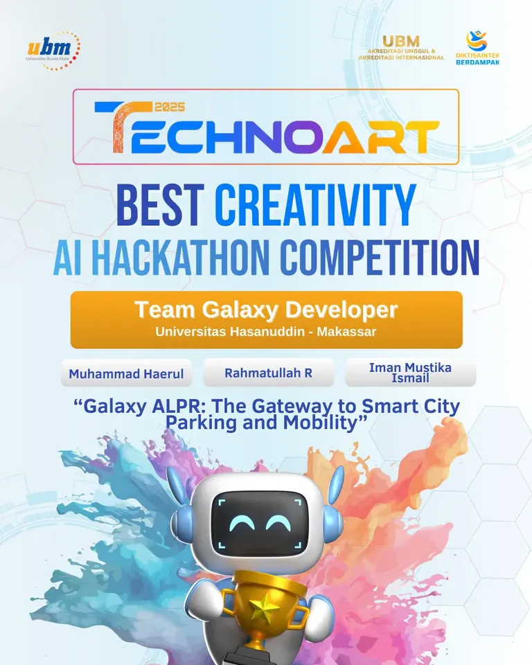 Best Creativity Award, AI Hackathon TechnoArt 2025 Certificate