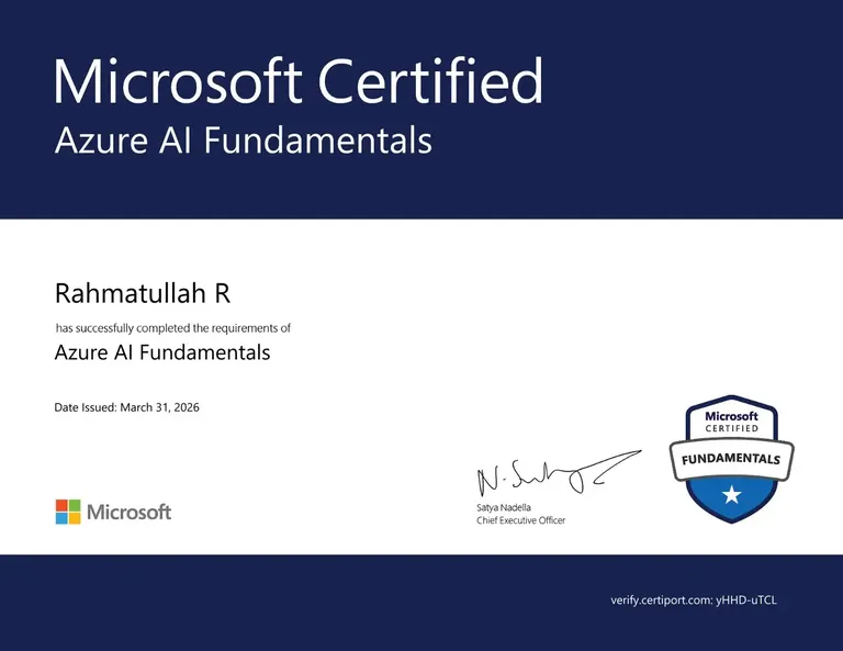 Azure AI Fundamentals, Microsoft certificate